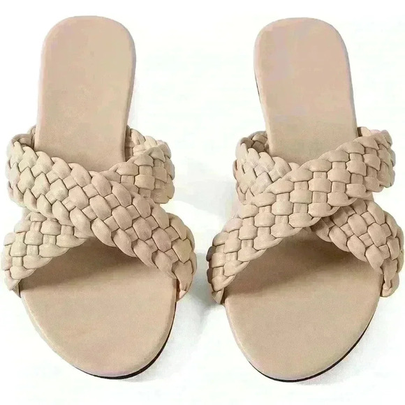 Shoes - Weave cream braided sandal